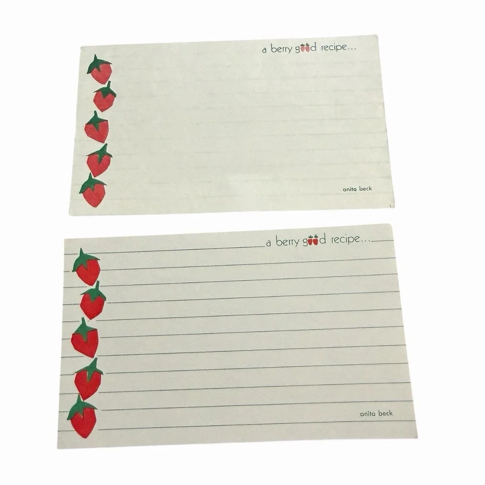 Vintage 'A Berry Good Recipe' Cards by Anita Beck - Lot of (2)‎